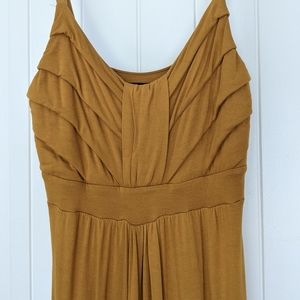 New York & Company Mustard Yellow Maxi Dress